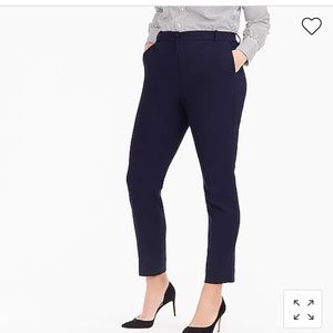 J. Crew High-Rise Cropped Cameron Navy Pant